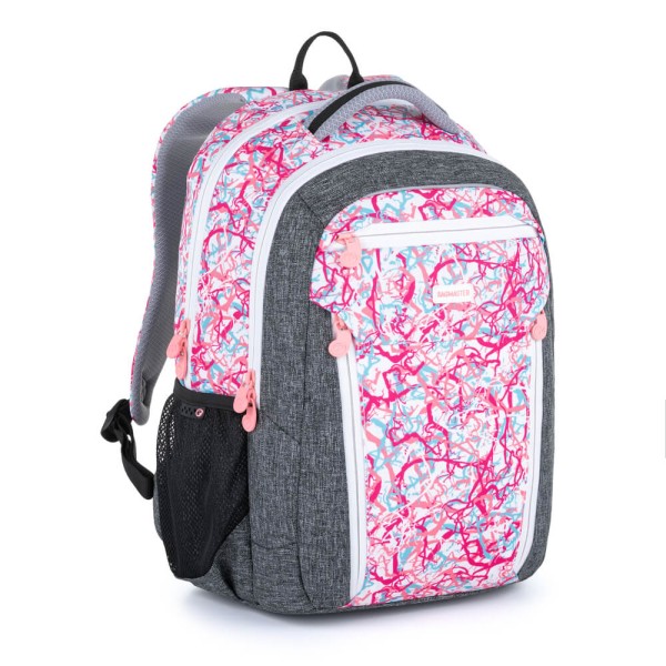 Školský dvojkomorový  batoh růžový