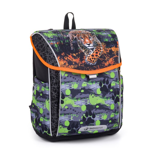 Školská taška s odnímateľným opaskom – leopardia