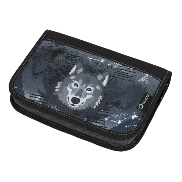 Chlapčenský školský jednochlopňový peračník BAGMASTER CASE MERCURY 9 C GRAY/BLUE