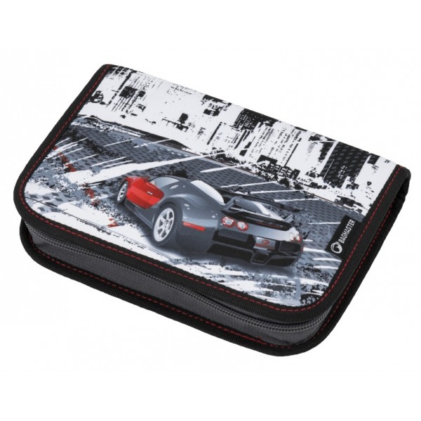 Školský peračník BAGMASTER CASE LIM 9 B BLACK/WHITE/RED