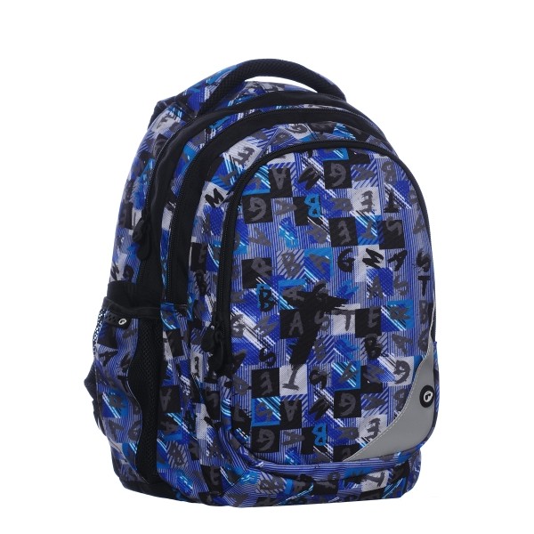 Školský batoh BPS 0115 B BLACK/BLUE