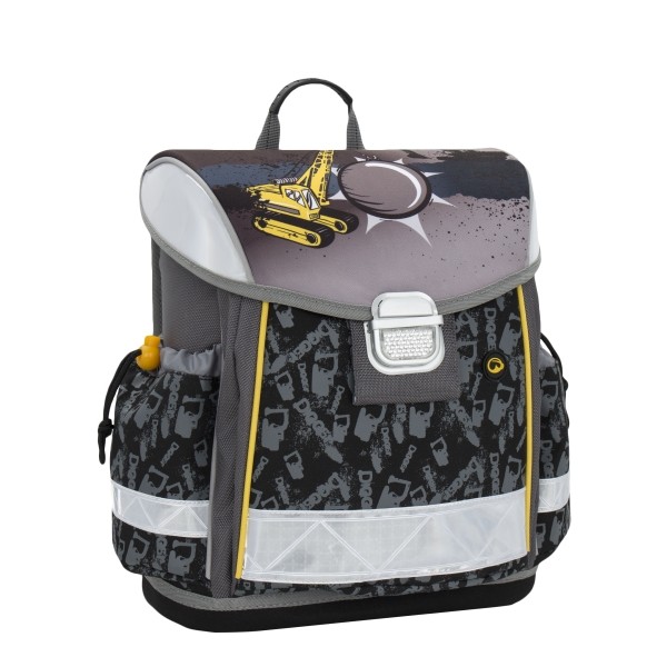 Školská aktovka pre prváčikov Bagmaster LIM 0115 A GREY/BLACK DIGGER