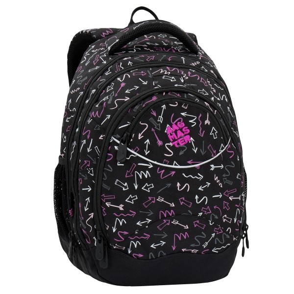 Študentský dievčenský batoh Bagmaster ENERGY 6 D BLACK/PINK