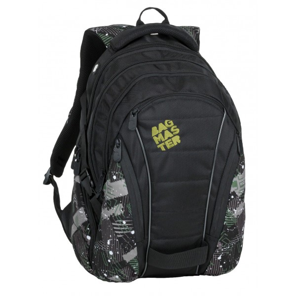 Študentský batoh BAGMASTER BAG 9 G GREEN/GRAY/BLACK