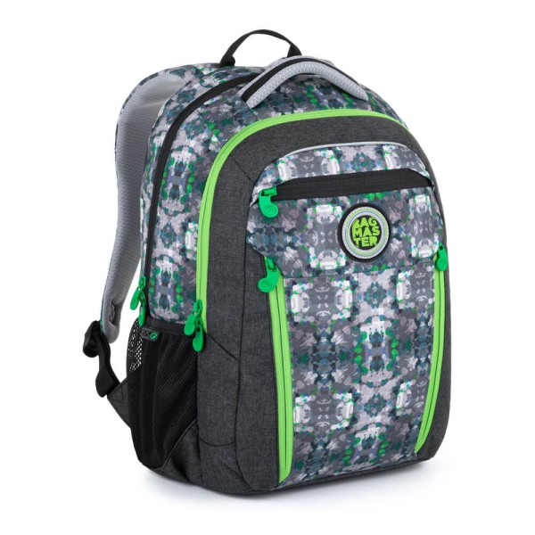 Školský dvojkomorový  batoh zelený