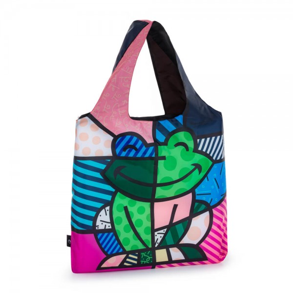 Štýlová nákupná taška so zipsom Britto - žába