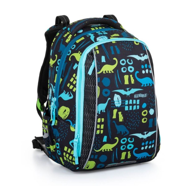 Dvojkomorový školský batoh s vyberateľným bedrovým pásom