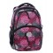 Dievčenský školský batoh MADISON 0115 D PINK/BLACK/FLOWERS